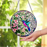 Hummingbirds and Wild Flowers Suncatcher Hummingbird Lovers Window Hanging Hummingbird Suncatcher Hummingbird Gifts